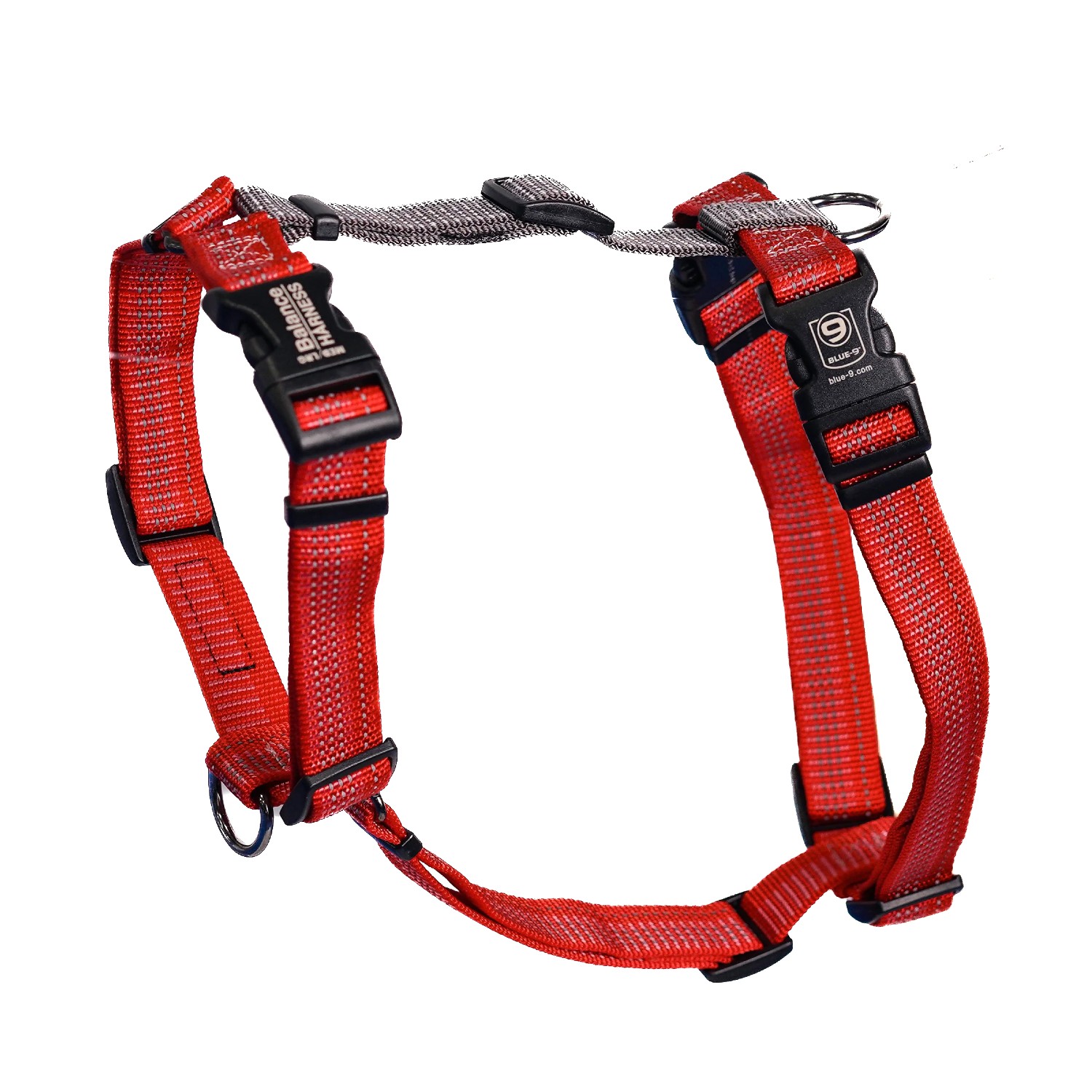 Blue-9 Reflective Balance No-Pull Harness Buckle-Neck - Red Ember