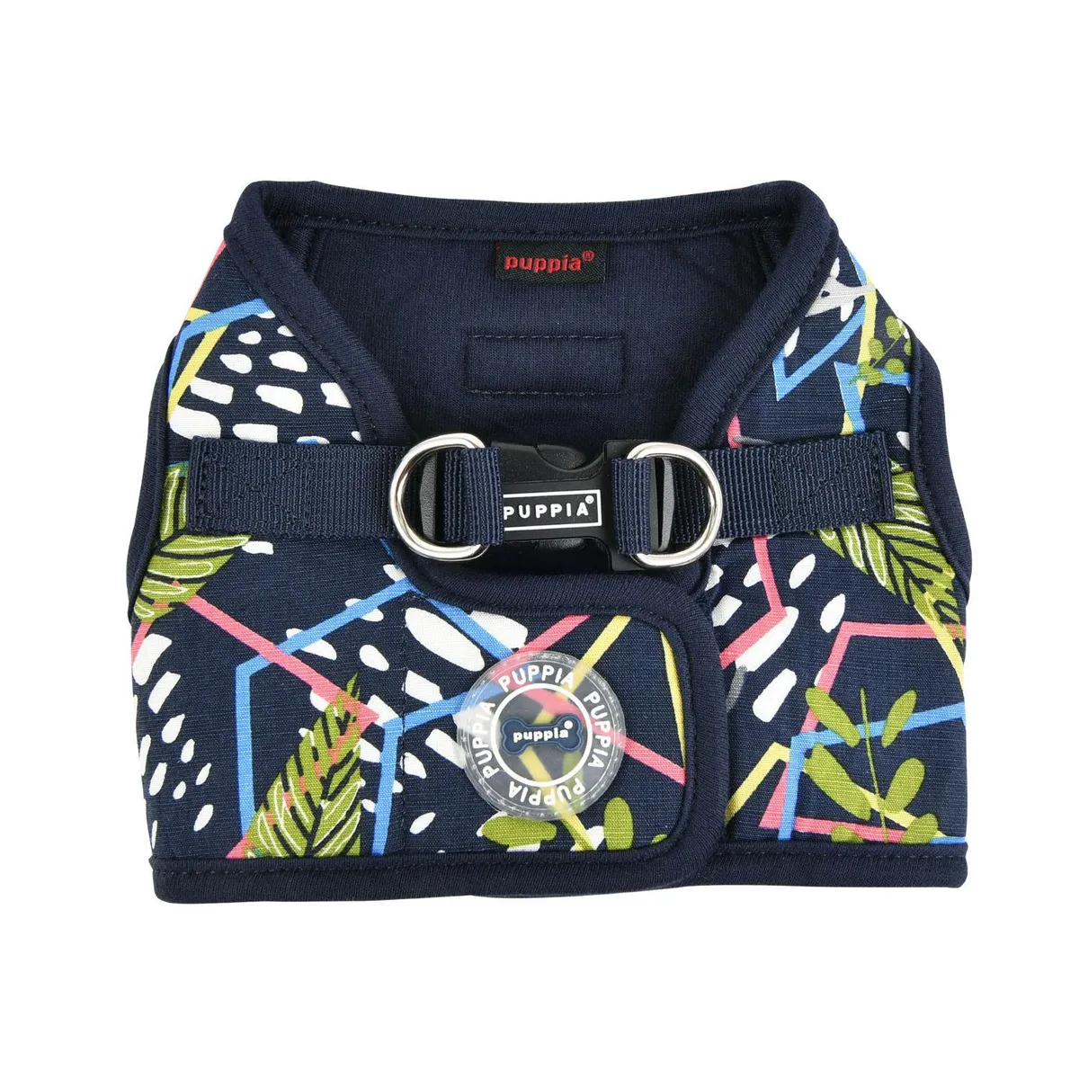 Botanical Vest Dog Harness by Puppia - Navy