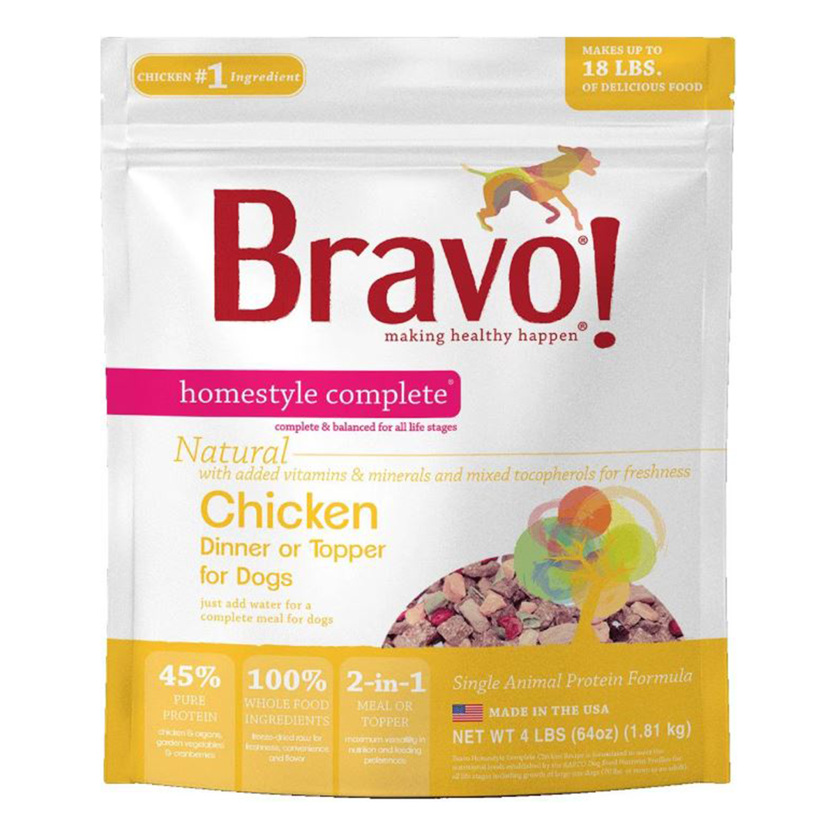 Bravo! Homestyle Complete Natural Dog Food - Chicken