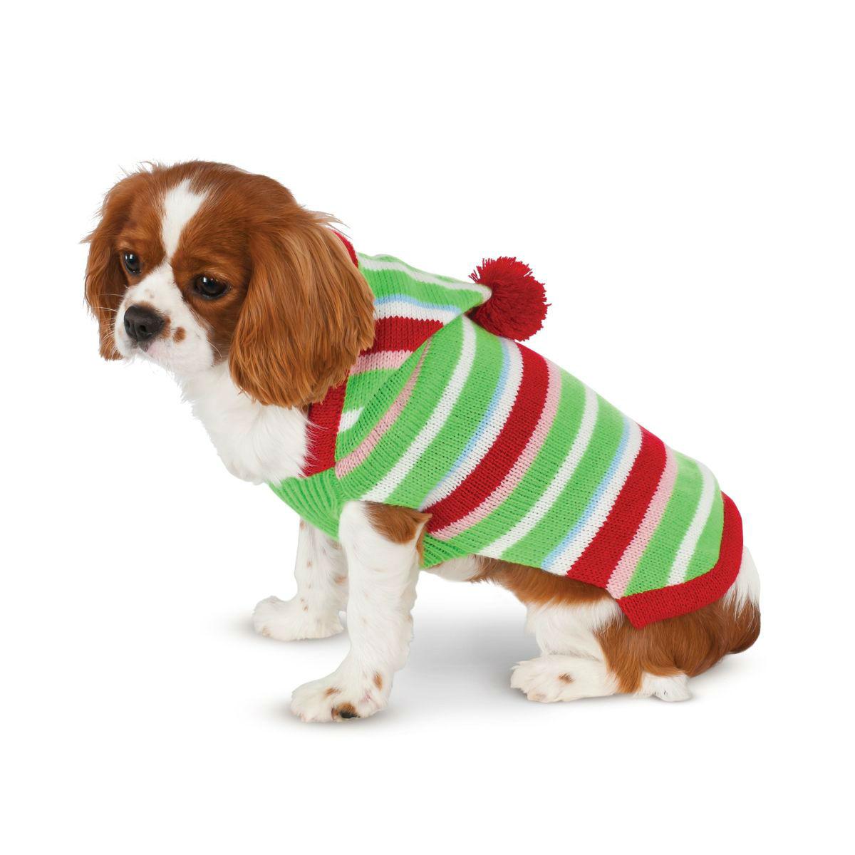 Rubies Candy Striped Christmas Dog Sweater