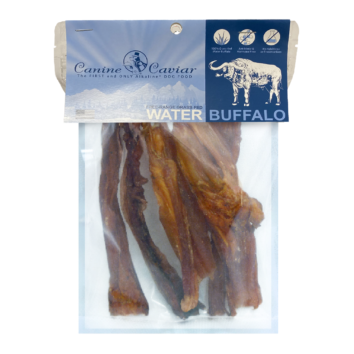 Canine Caviar Water Buffalo Tendon 6-Inch Dog Treats - 5-Pack