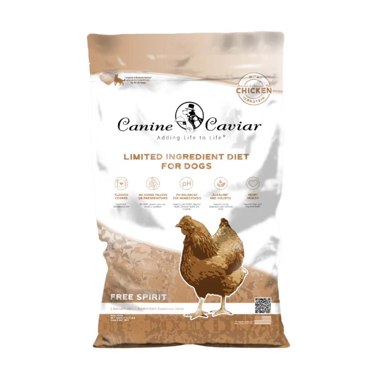 Canine Caviar Limited-Ingredient Alkaline Holistic Dry Dog Food - Free Spirit with Chicken & Pearl Millet