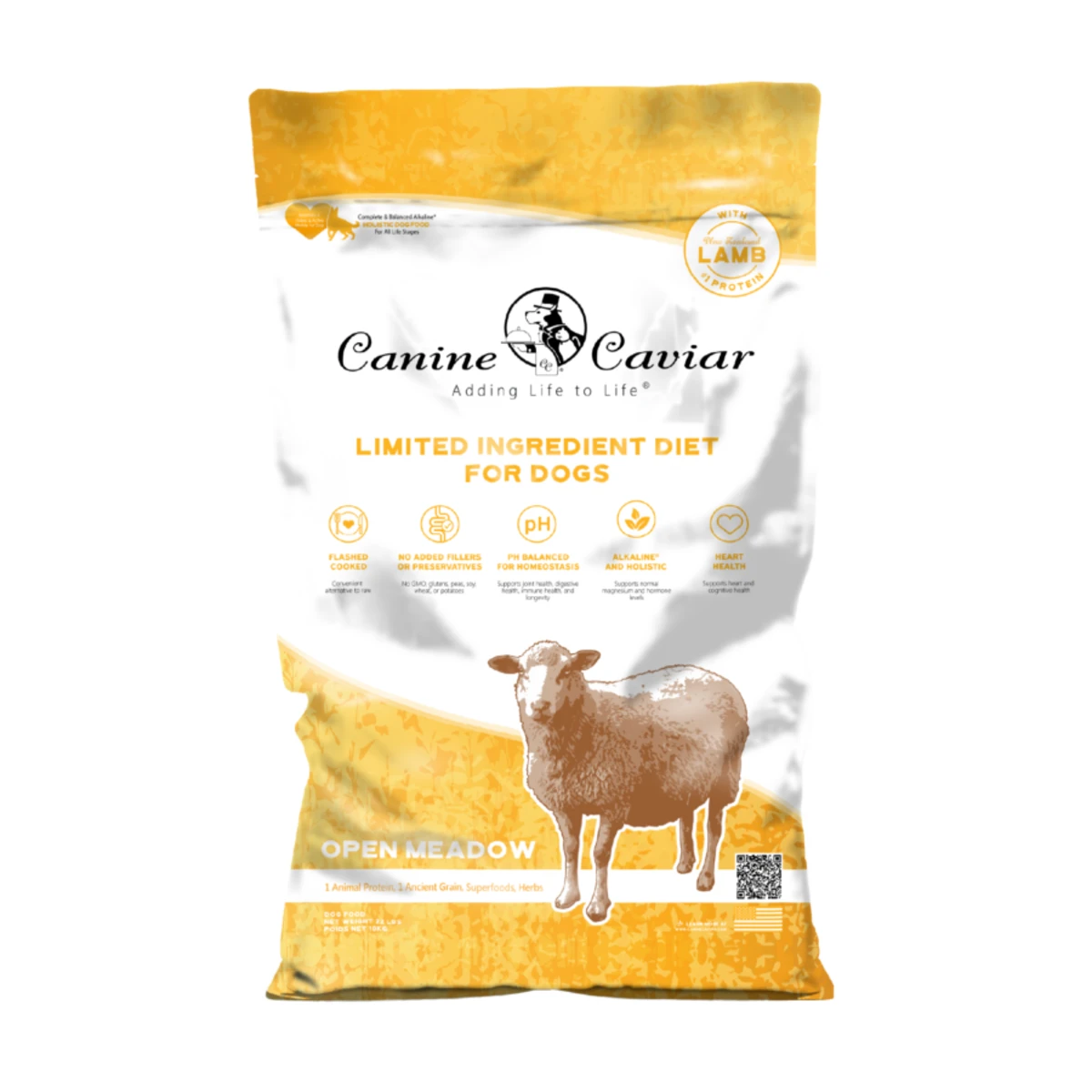 Canine Caviar Limited-Ingredient Alkaline Holistic Dry Dog Food - Open Meadow with Lamb & Pearl Millet