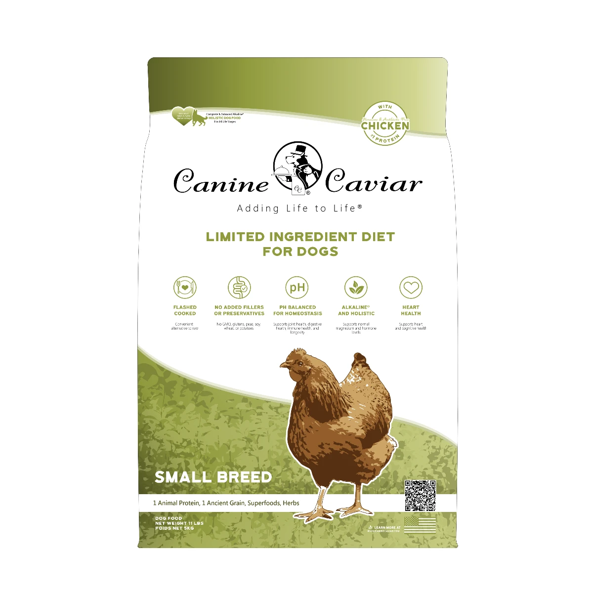 Canine Caviar Small Breed Limited-Ingredient Alkaline Holistic Dry Dog Food - Chicken & Whole Ground Oats