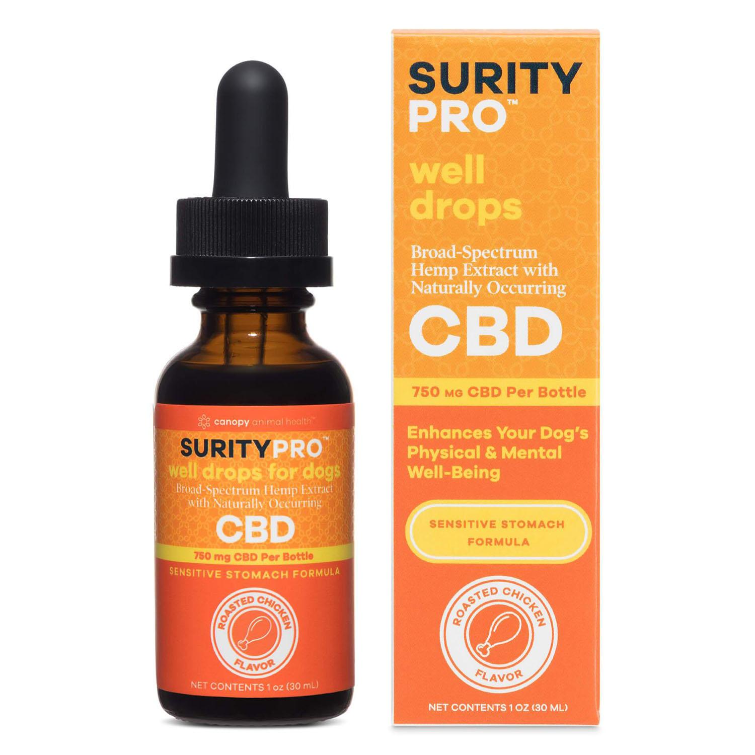 Canopy Animal Health SURITYPRO CBD Oil Well Drops for Dogs - Roasted Chicken