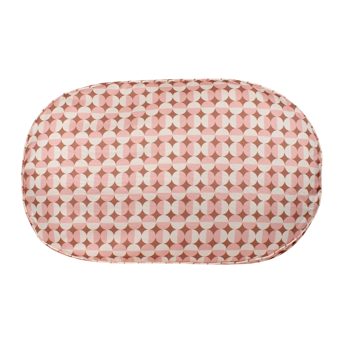 Carolina Pet Oval Lounger Geo Modern Dog Bed - Rosy