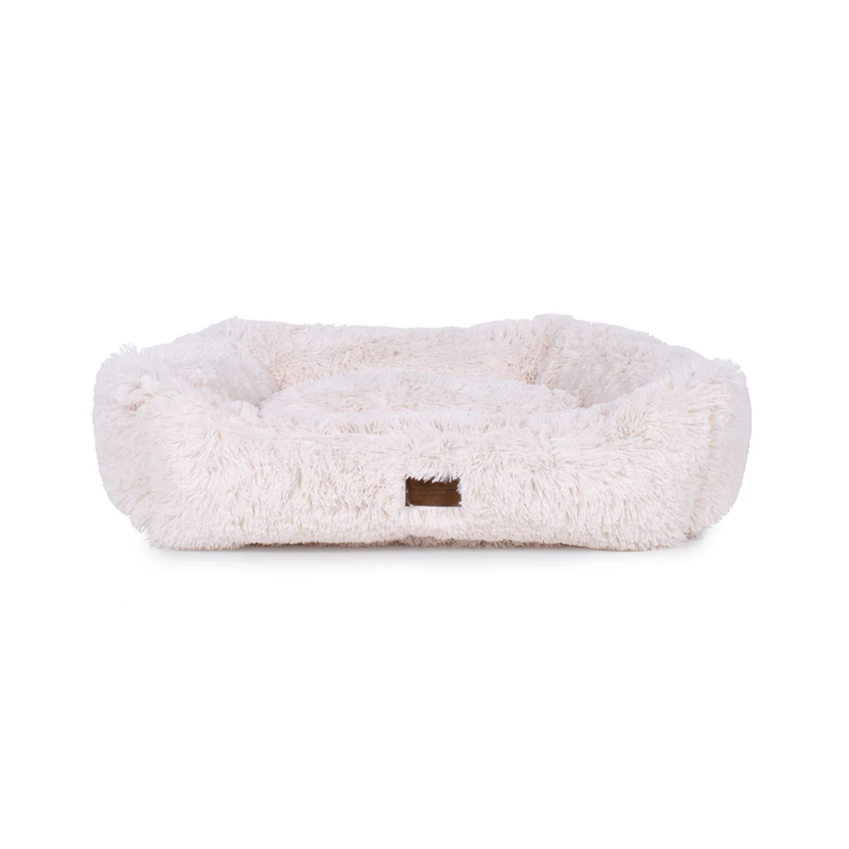 Carolina Pet Teddy Bear Faux Fur Kuddler Dog Bed - White