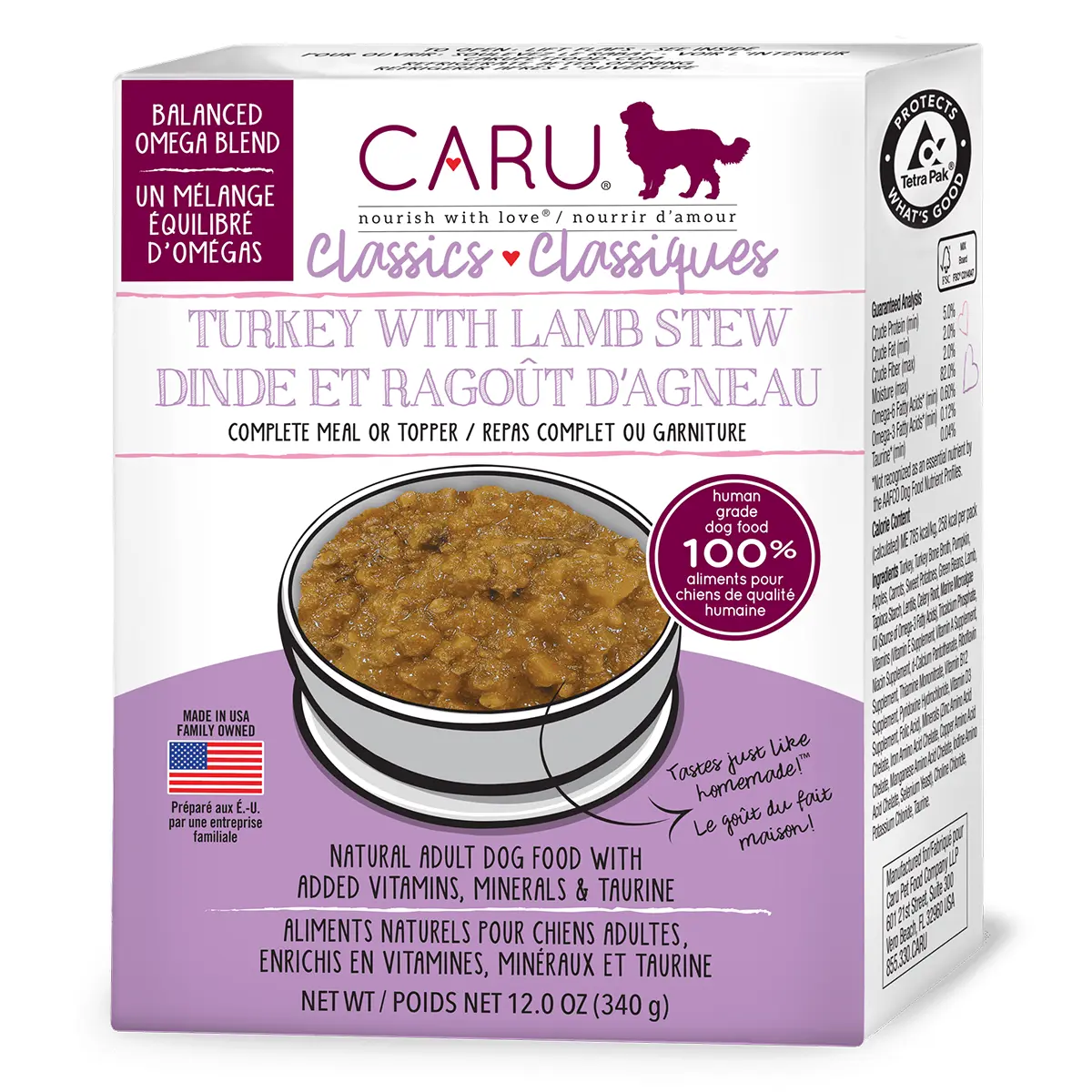 Caru Classics Turkey and Lamb Stew Dog Food