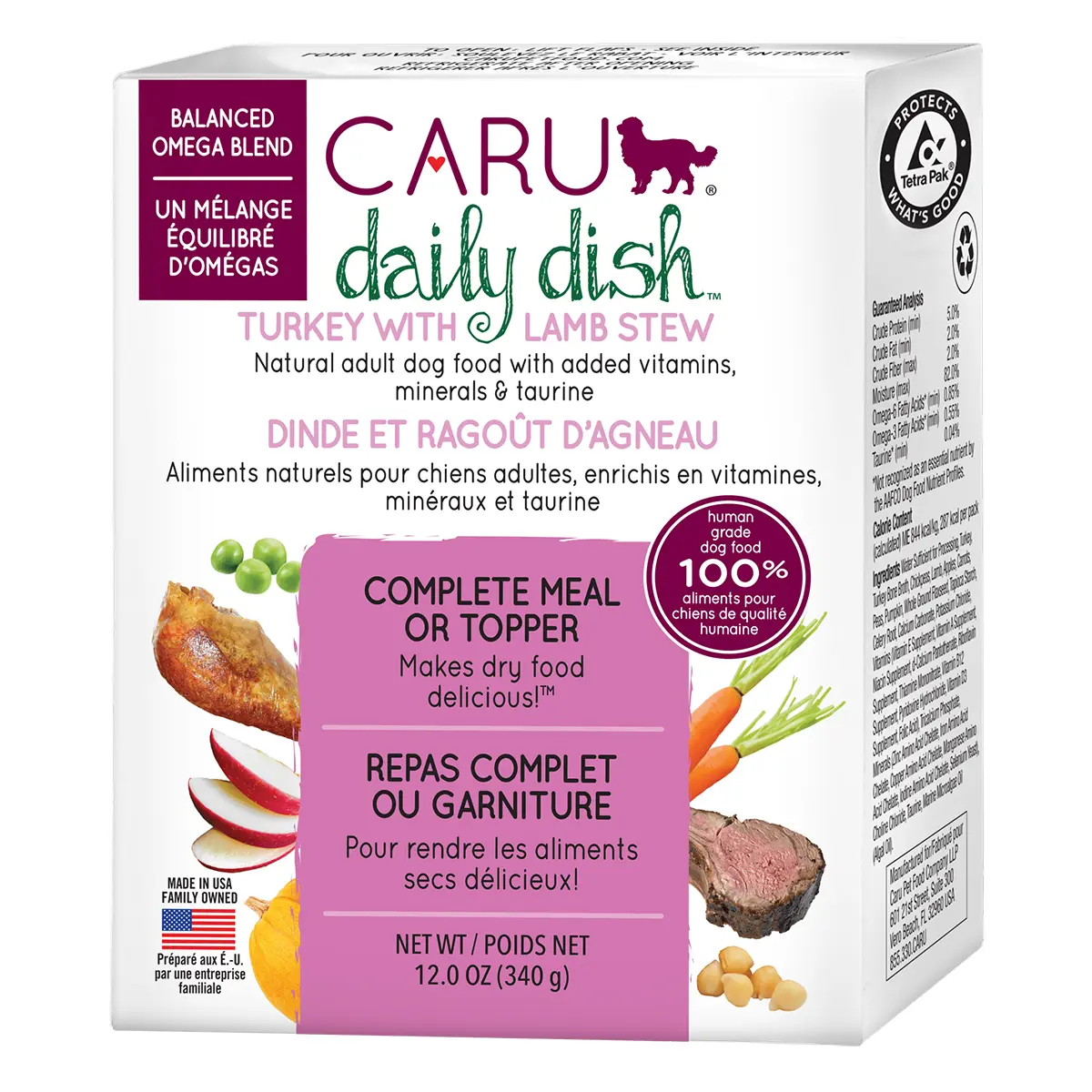 Caru Daily Dish Grain Free Turkey and Lamb Stew Dog Food