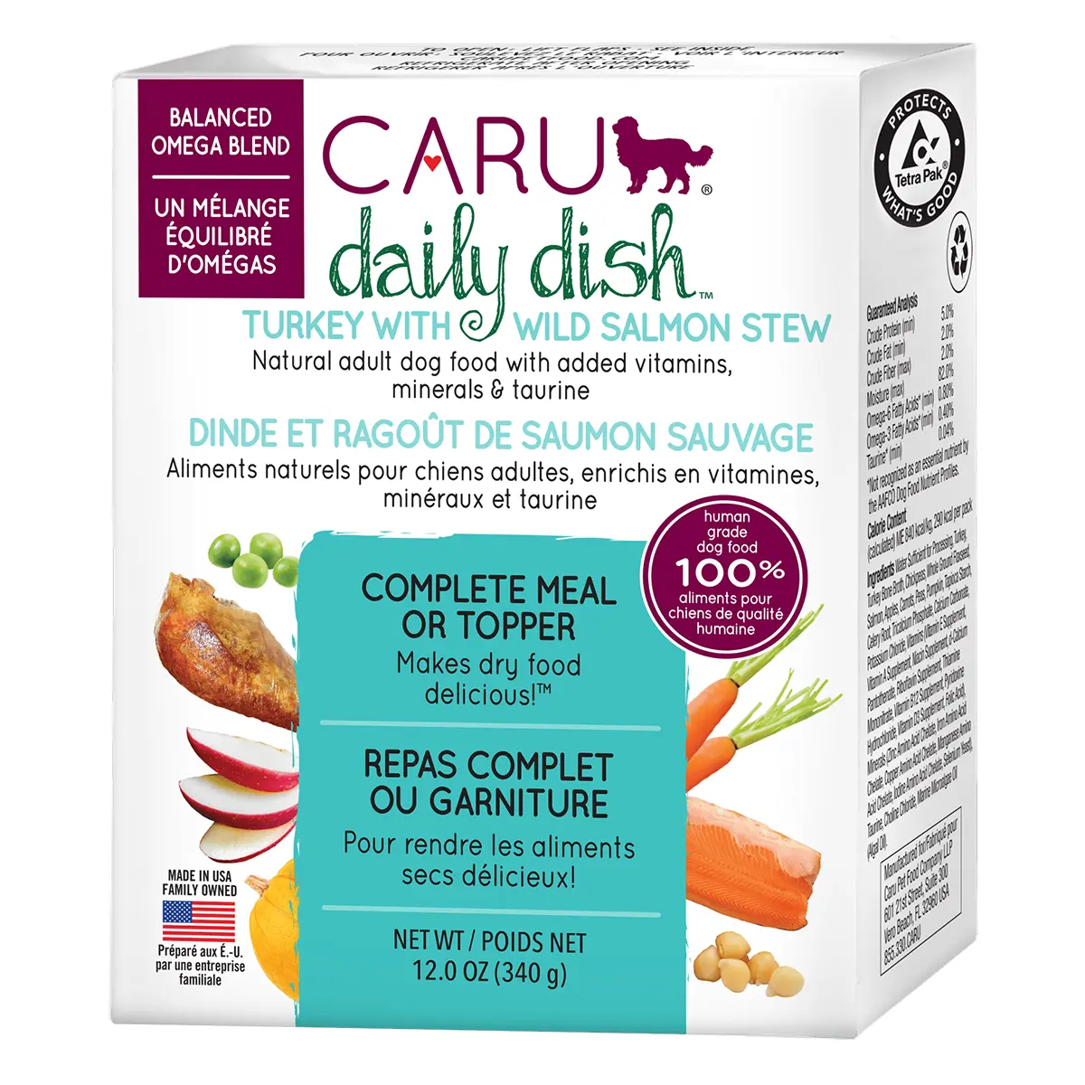 Caru Daily Dish Grain Free Turkey and Wild Salmon Stew Dog Food