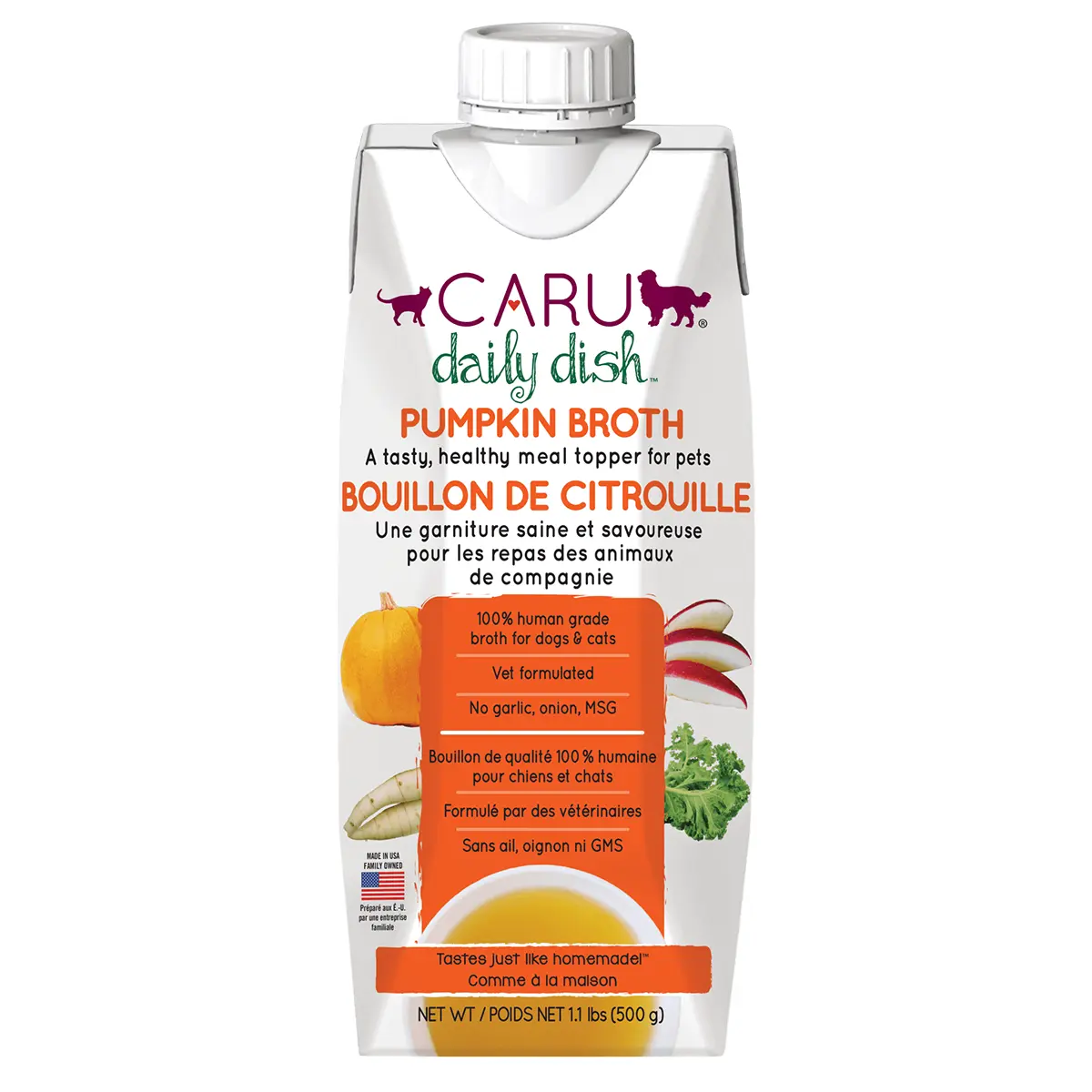 Caru Daily Dish Pumpkin Broth Dog and Cat Food Topper