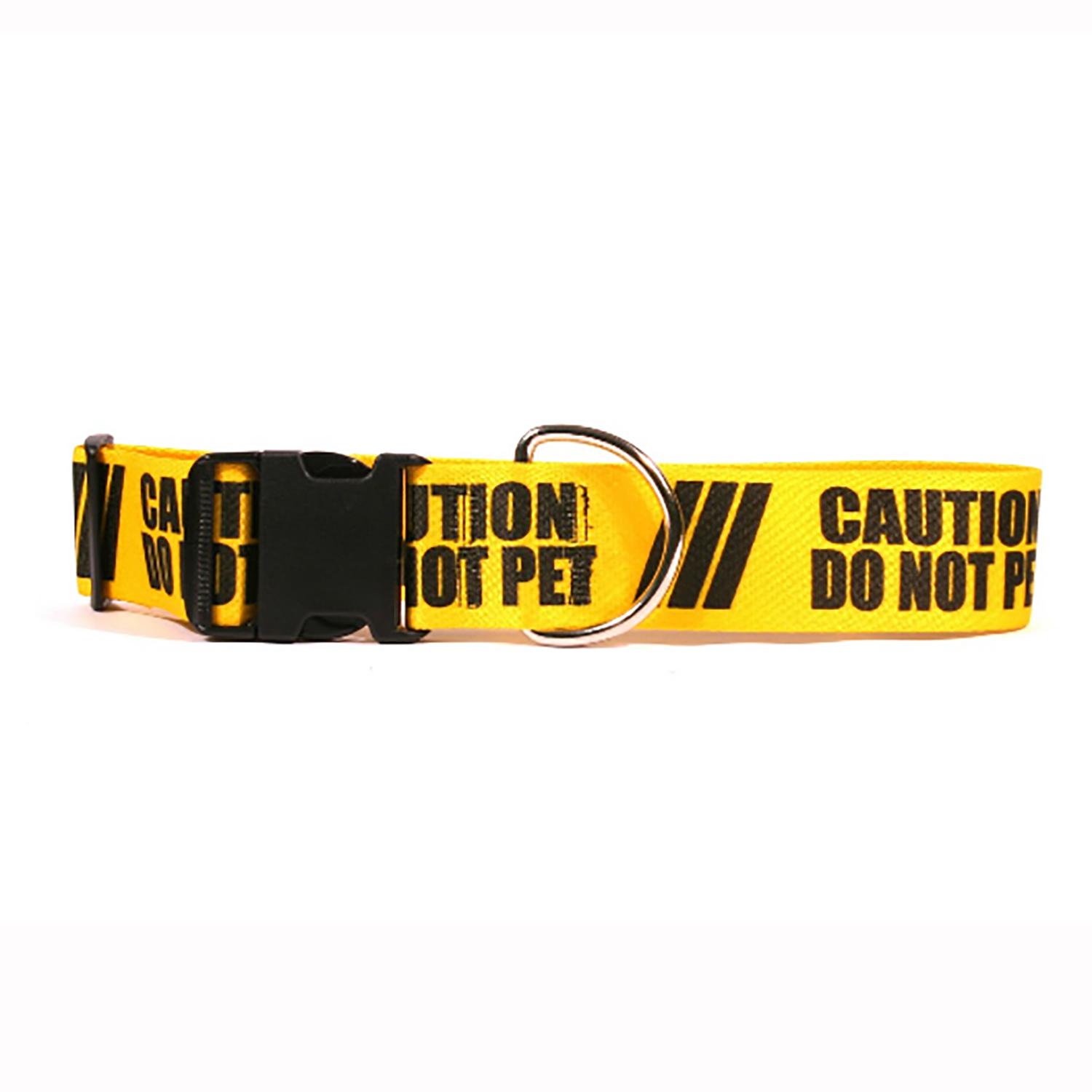 Caution Dog Collar by Yellow Dog - Do Not Pet