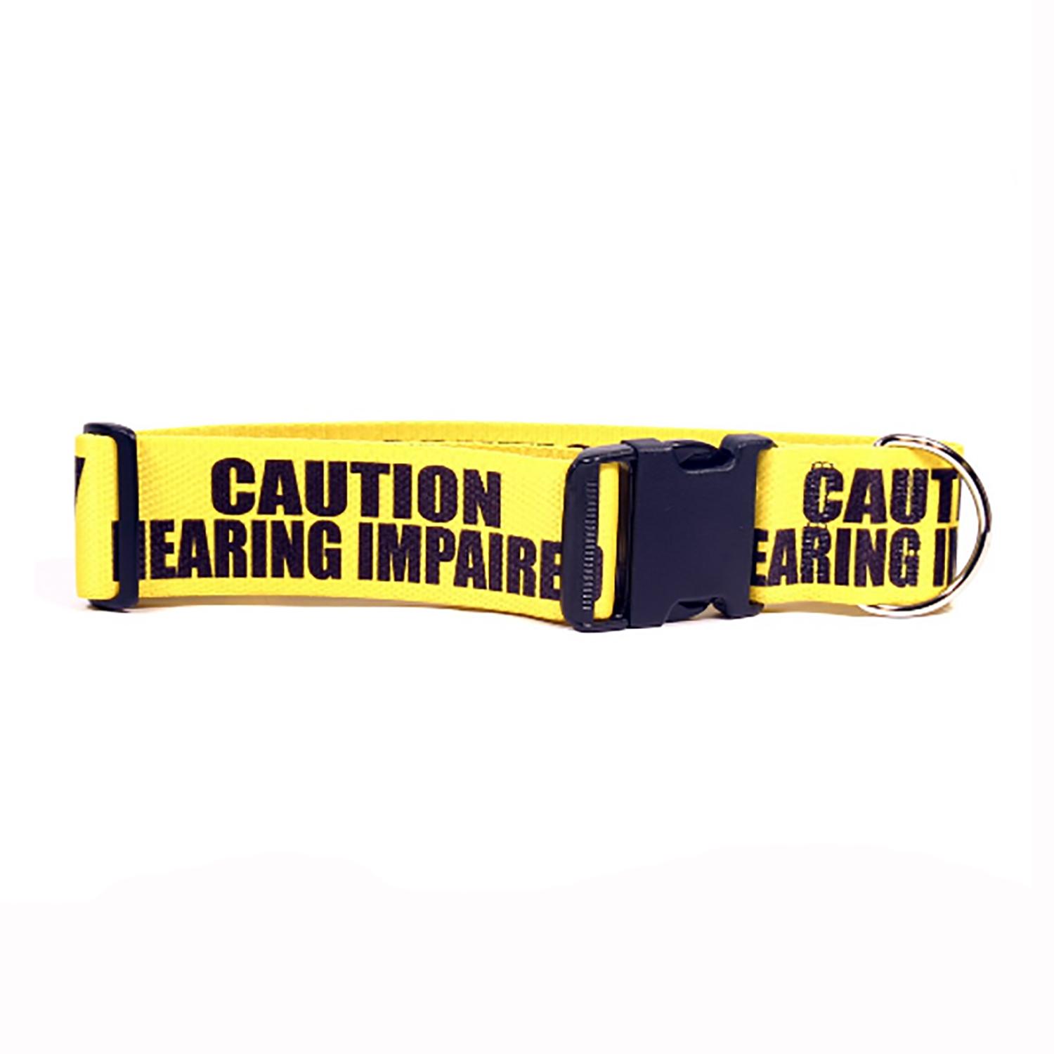 Caution Dog Collar by Yellow Dog - Hearing Impaired