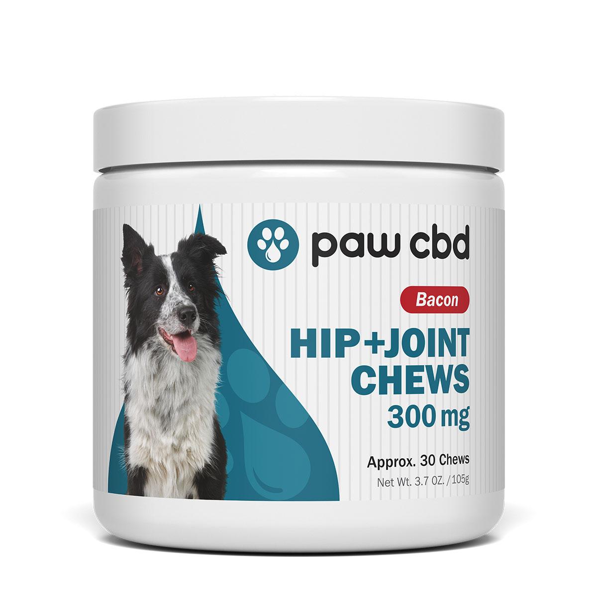 cbdMD Paw CBD Hip & Joint Soft Chews for Medium Dogs - Bacon - 300 mg, 30 Count
