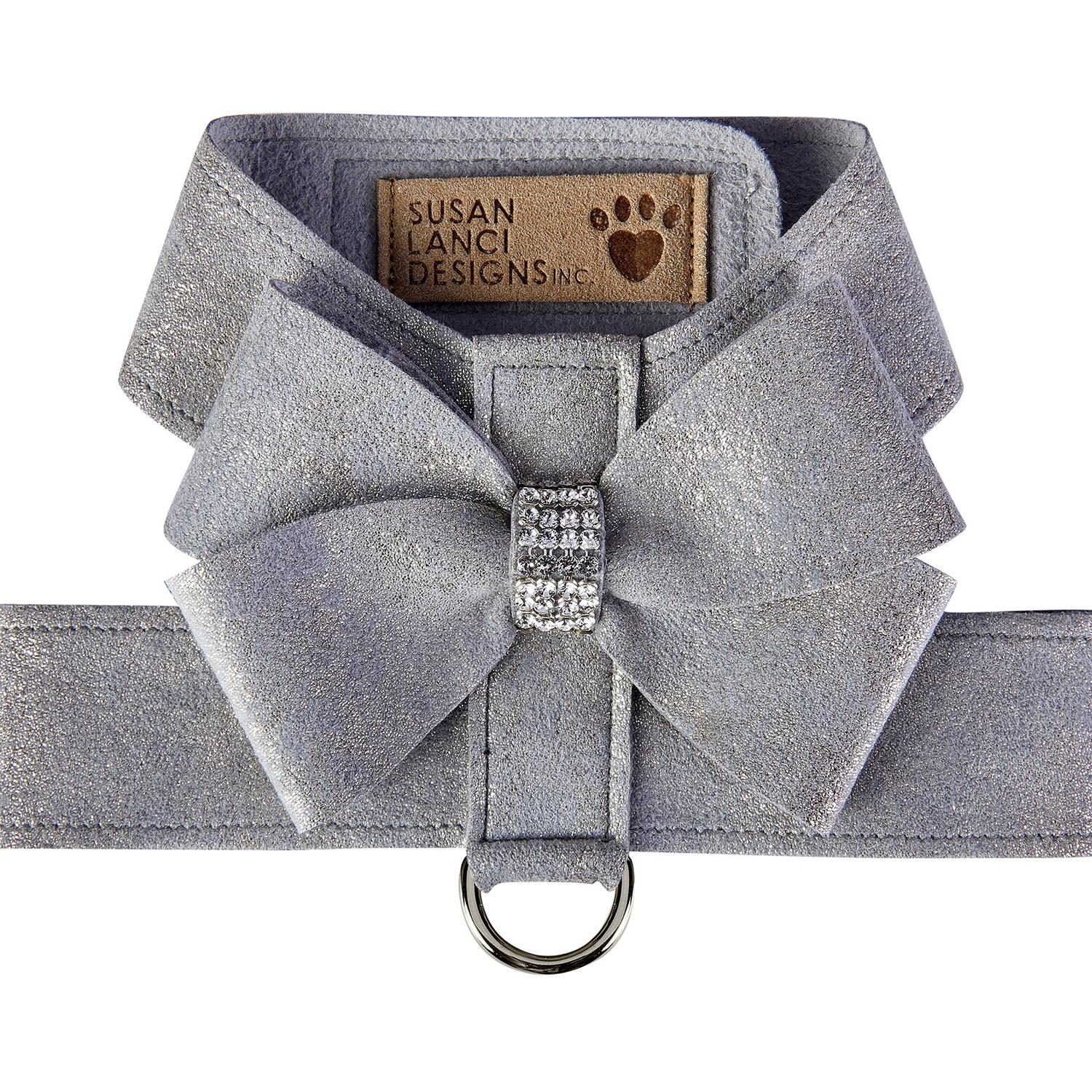 Platinum Glitzerati Nouveau Bow Tinkie Dog Harness by Susan Lanci