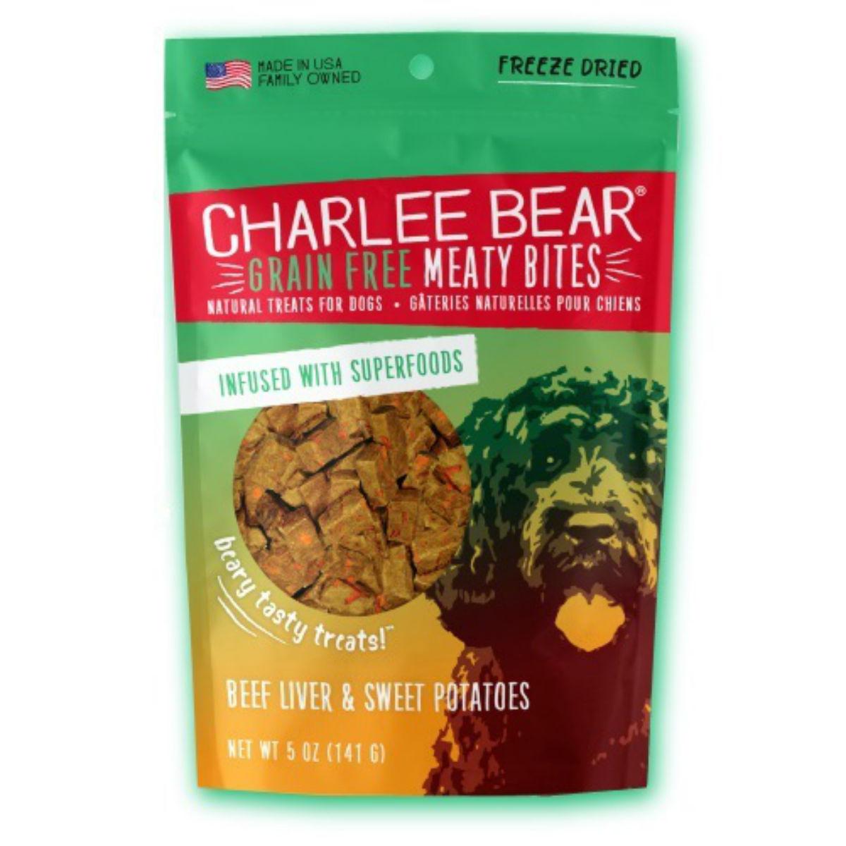Charlee Bear Freeze Dried Meaty Bites Dog Treat - Beef Liver & Sweet Potatoes