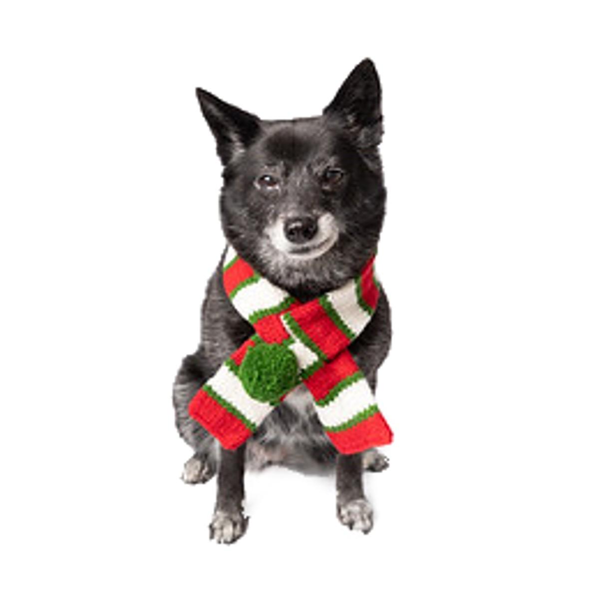 Chilly Dog Handmade Christmas Wool Dog Scarf