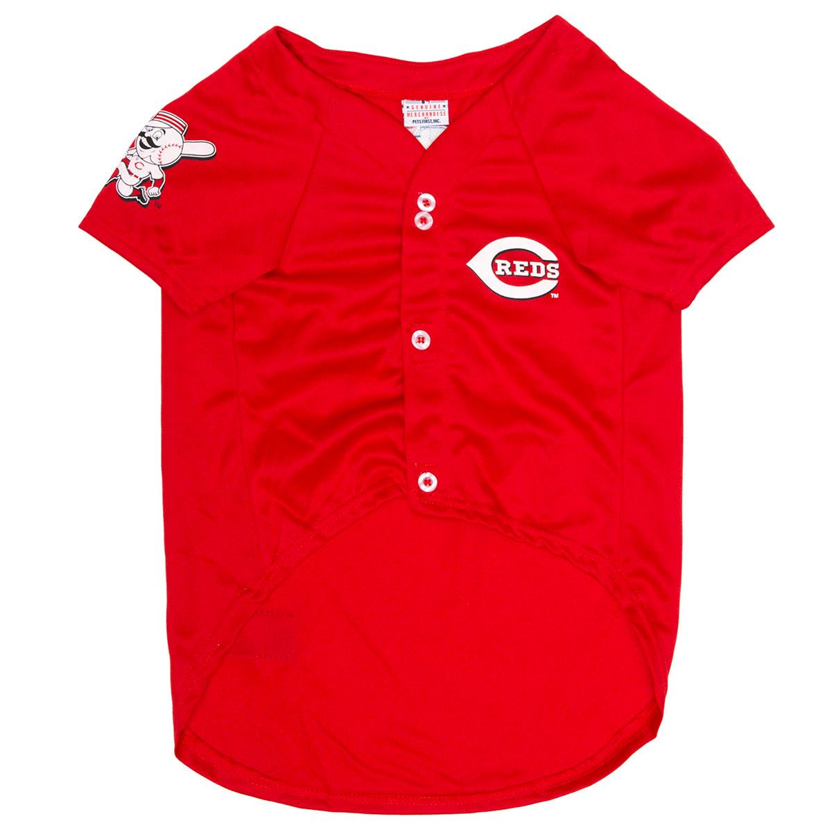 Cincinnati Reds Dog Pet Pink Too Cute Squad Jersey Tee Dress - Spawty