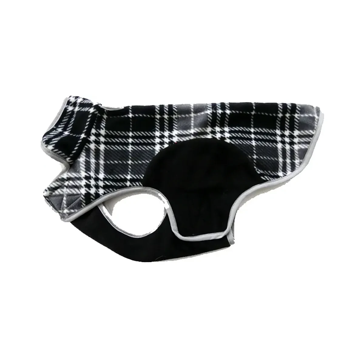 Cloak & Dawggie Precision Fit Fleece Dog Jacket - Black Plaid