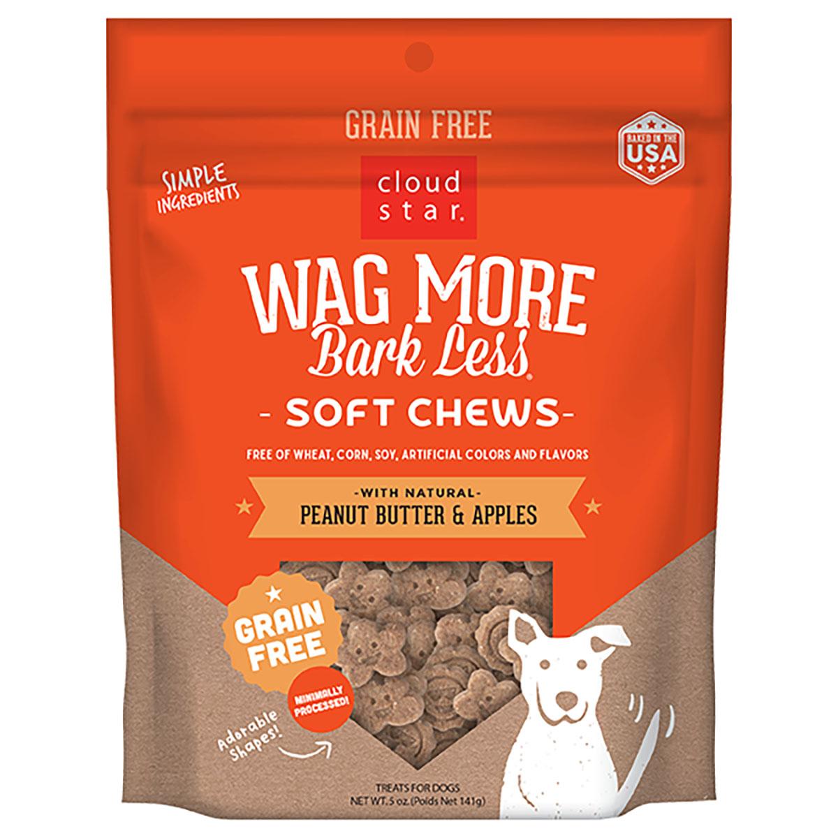 Cloud Star Wag More Bark Less Grain-Free Soft & Chewy Treats - Peanut Butter & Apples