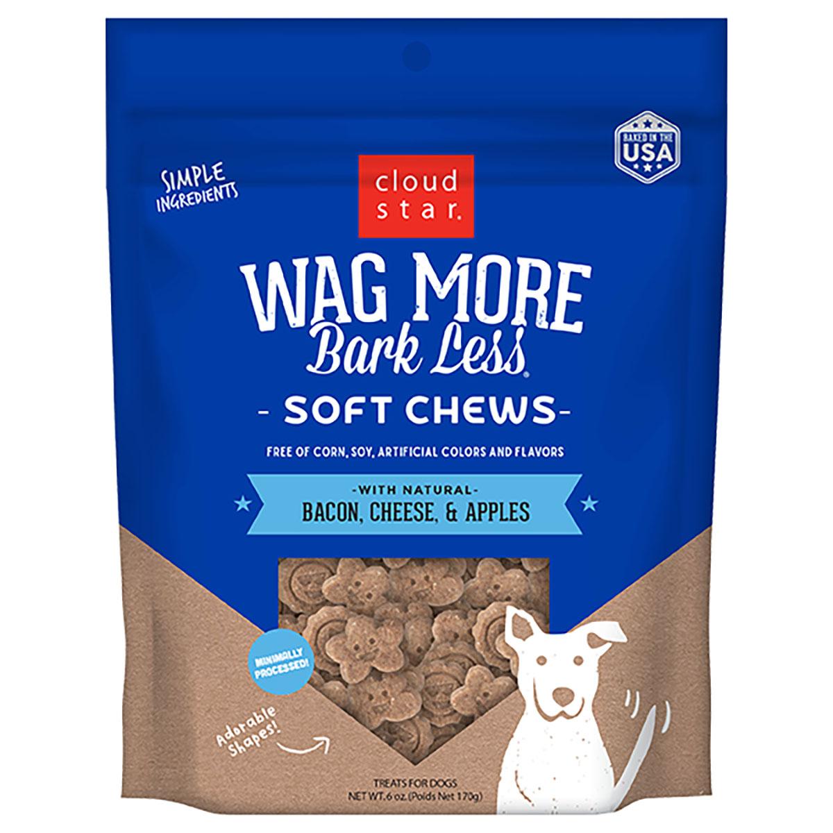 Cloud Star Wag More Bark Less Soft & Chewy Treats - Bacon, Cheese & Apples