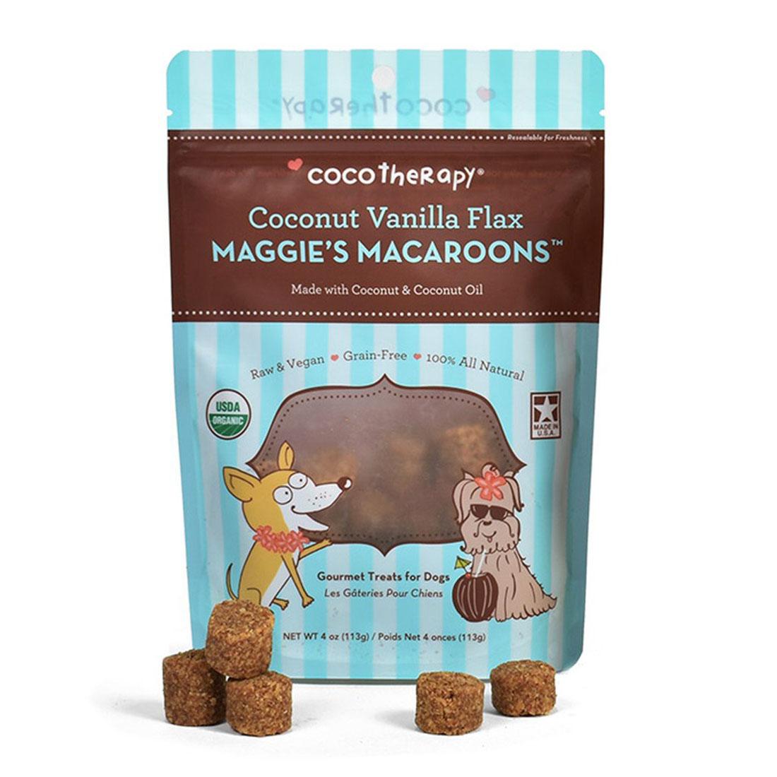 CocoTherapy Maggie's Macaroons Dog  Treats - Coconut Vanilla Flax