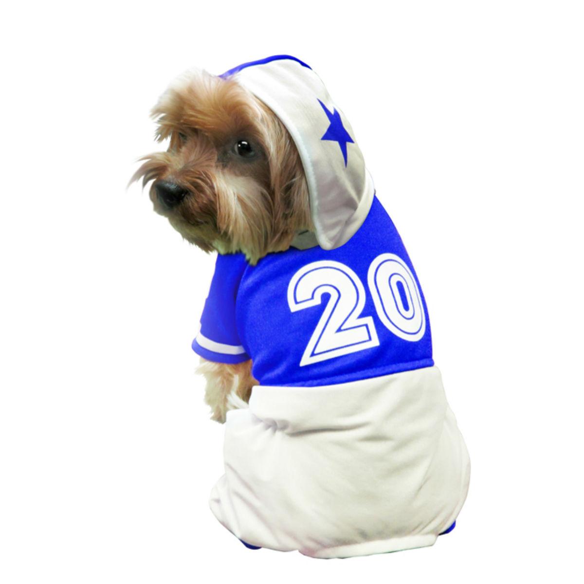 Dog Football Player Costume
 Collegiate Football Player Dog Costume Blue