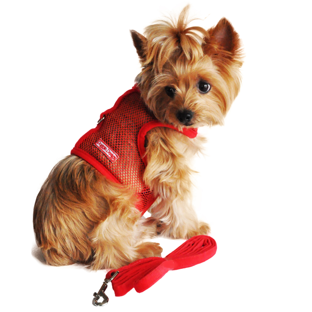 Cool Mesh Dog Harness by Doggie Design - Solid Red