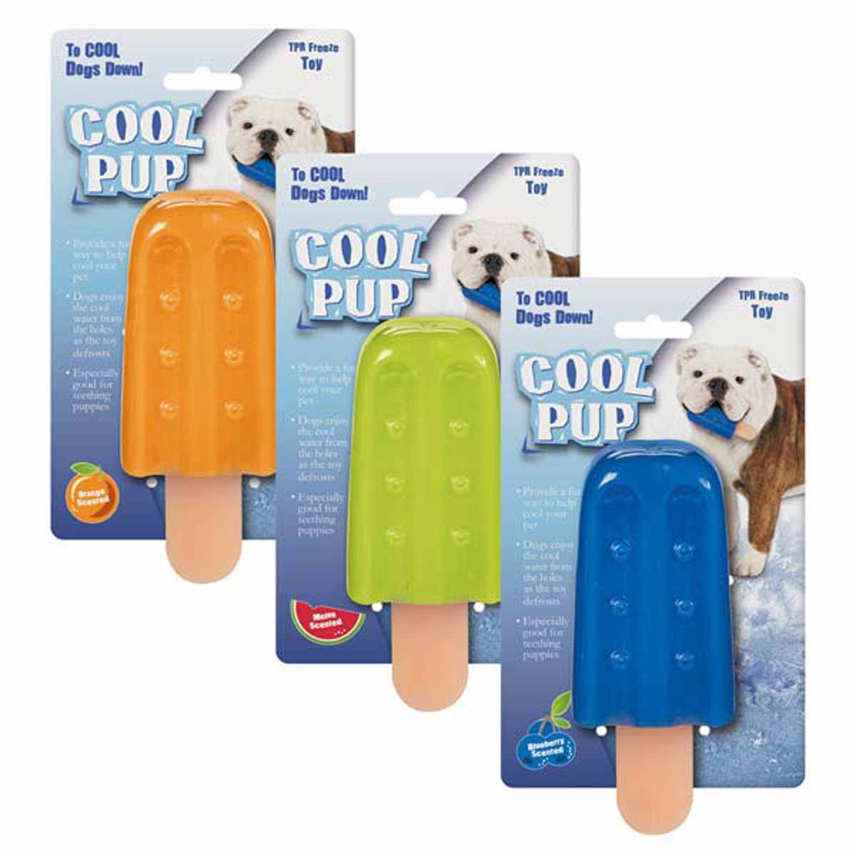 CP Mini Cooling Dog Toys Fun Summer Ice Cream Cone or Popsicle Choose Color & Shape (Green Ice Cream Cone)