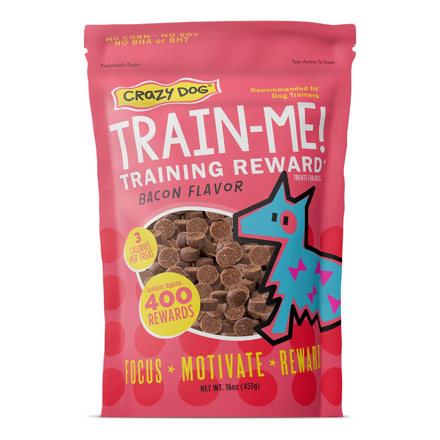 Crazy Dog Train-Me! Training Reward Dog Treats - Bacon