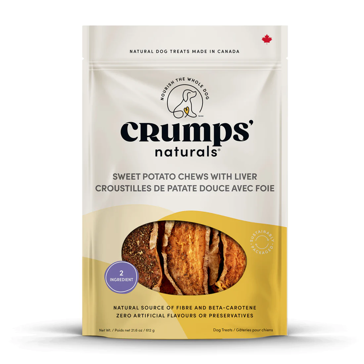 Crumps' Naturals Sweet Potato & Liver Chews Dog Treats