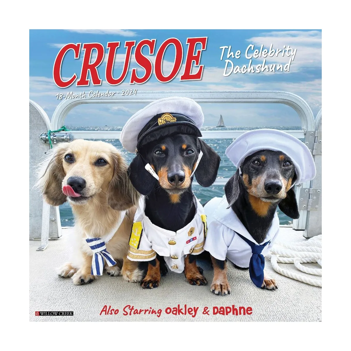 Crusoe the Celebrity Dachshund 2024 Wall Calendar