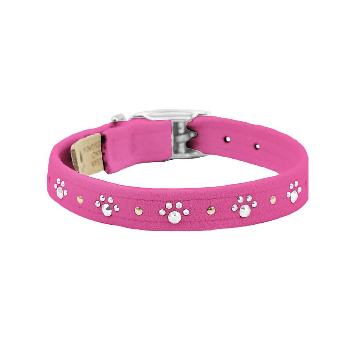 Susan Lanci Crystal Paws Dog Collar - Pink Sapphire