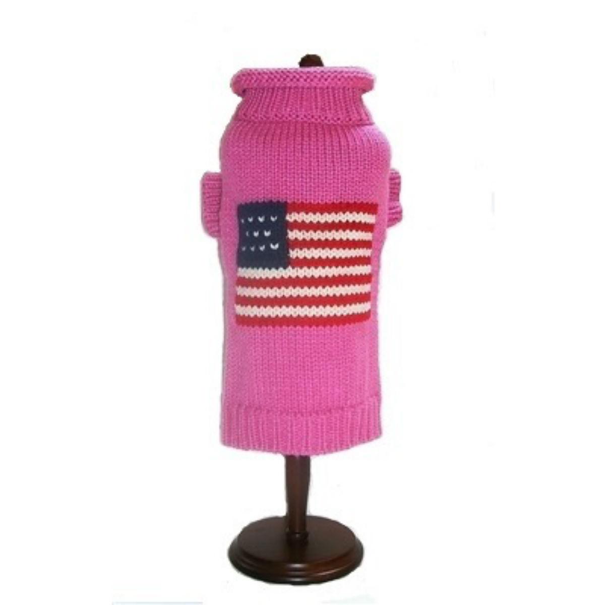 Dallas Dogs Patriotic Pup Dog Sweater - Pink