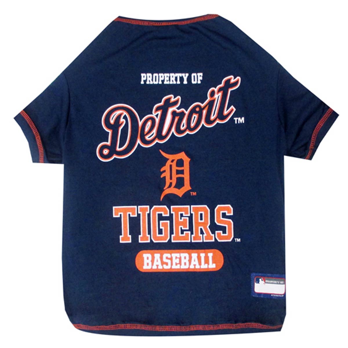 Detroit Tigers Dog T-Shirt - Navy Blue