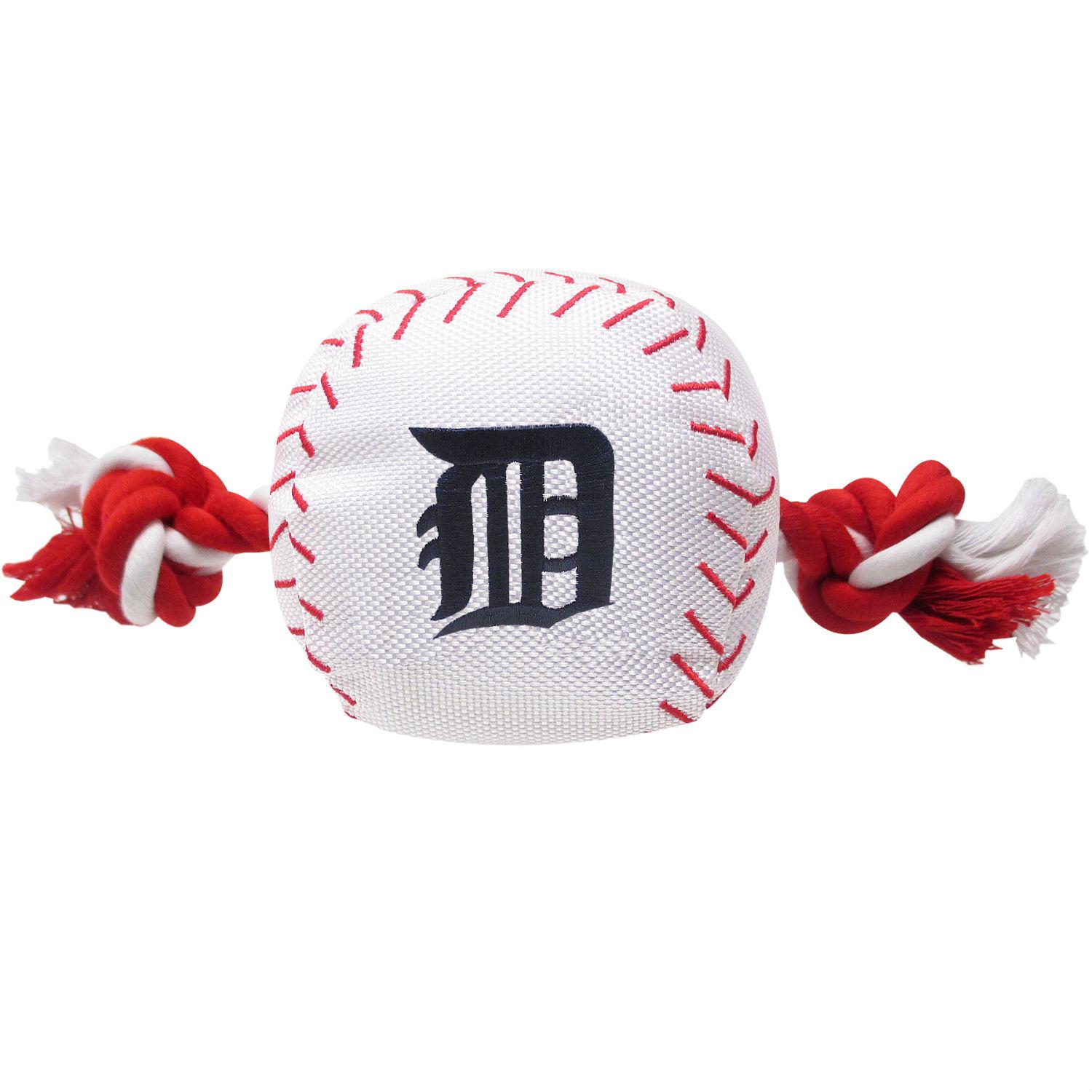 Detroit Tigers Nylon Plush Baseball Rope Dog Toy
