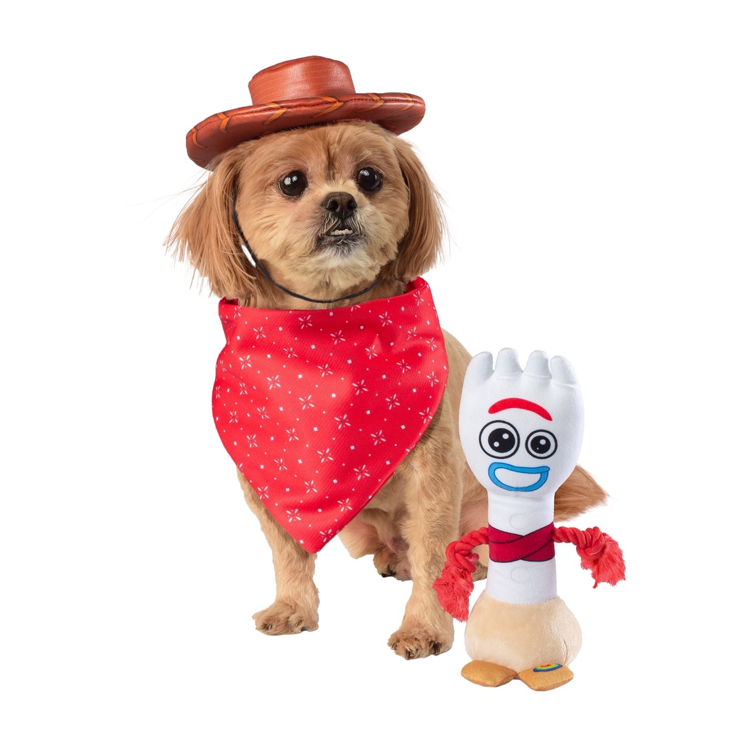 Disney Woody Hat & Bandana with Plush Dog Toy Bundle by Rubies