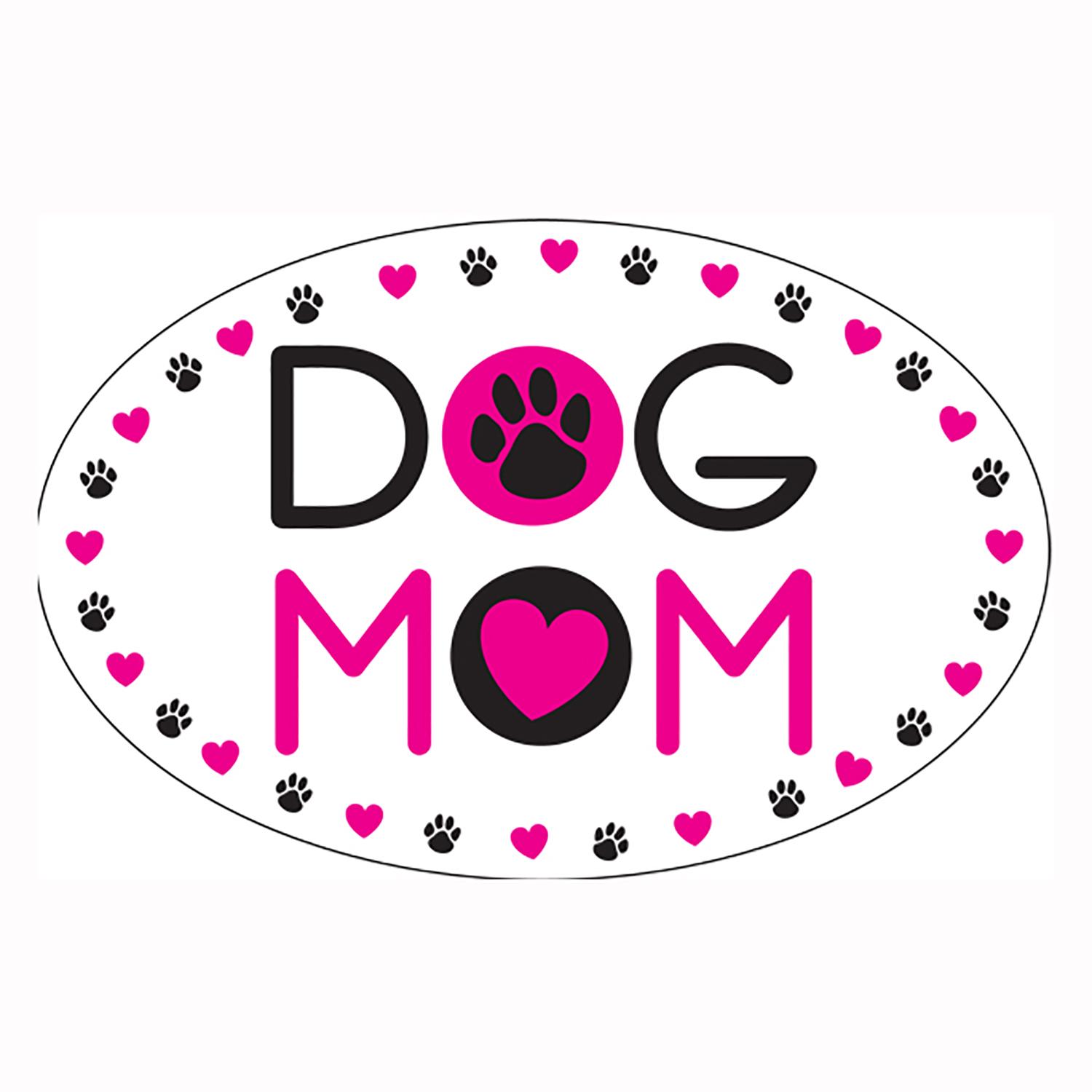 Dog Speak Oval Magnet - Dog Mom