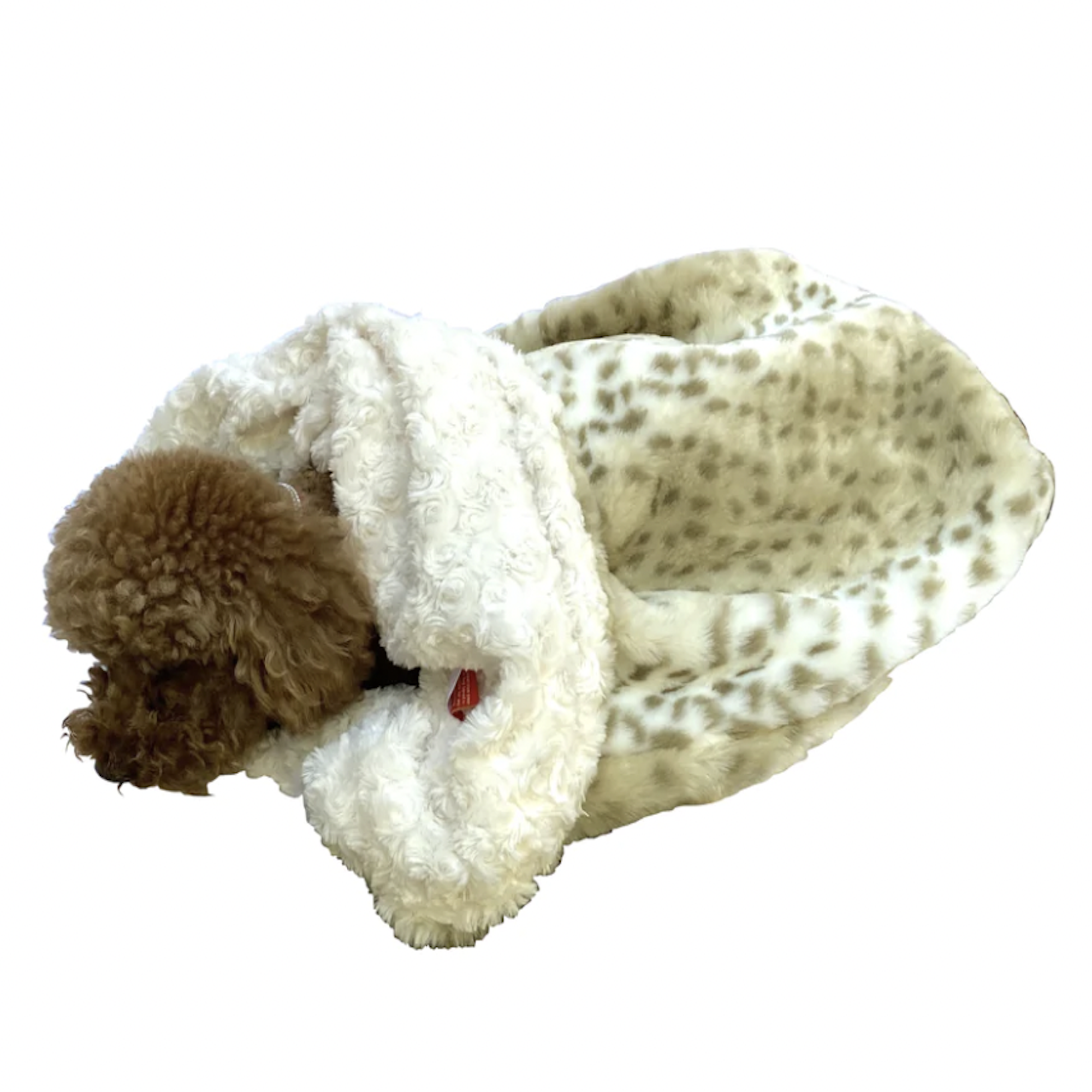 The Dog Squad 3-in-1 Cozy Dog Cuddle Sack - Snow Leopard
