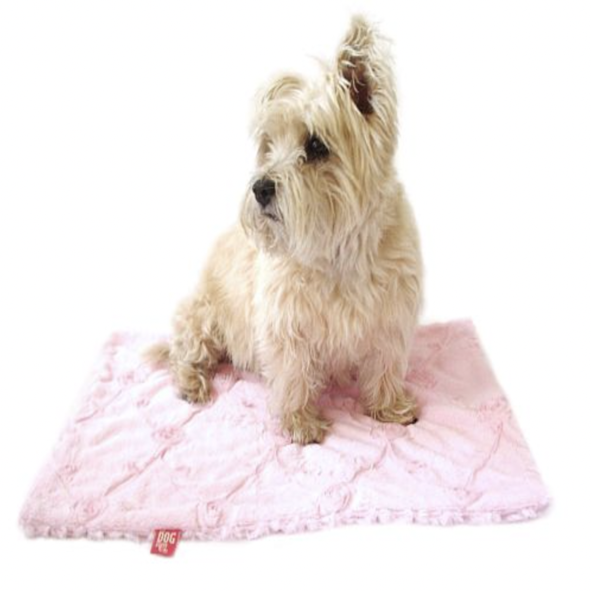The Dog Squad Embroidered Roses Dog Blanket - Pale Pink