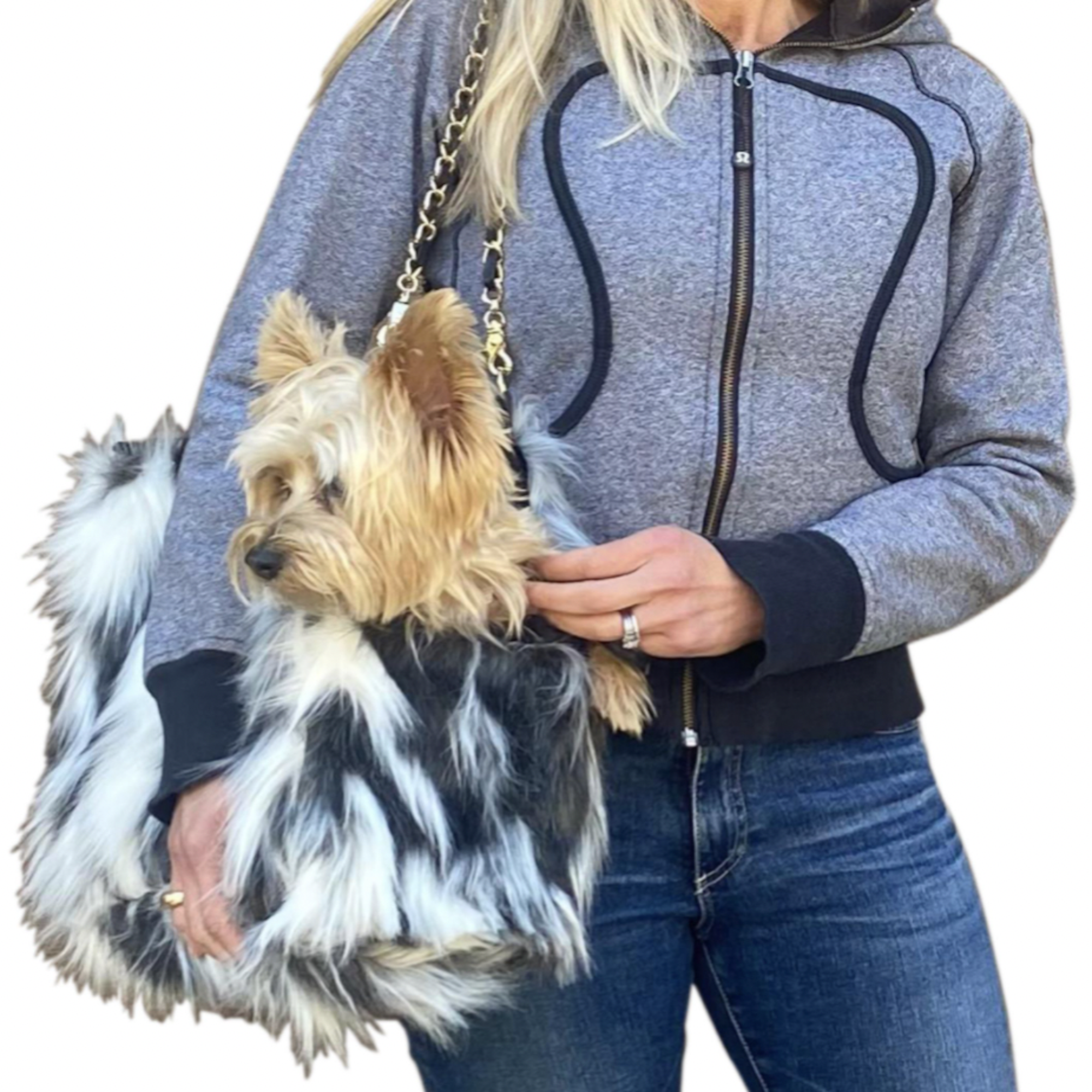 The Dog Squad Fur Stella Carrier - Tibetan Fur