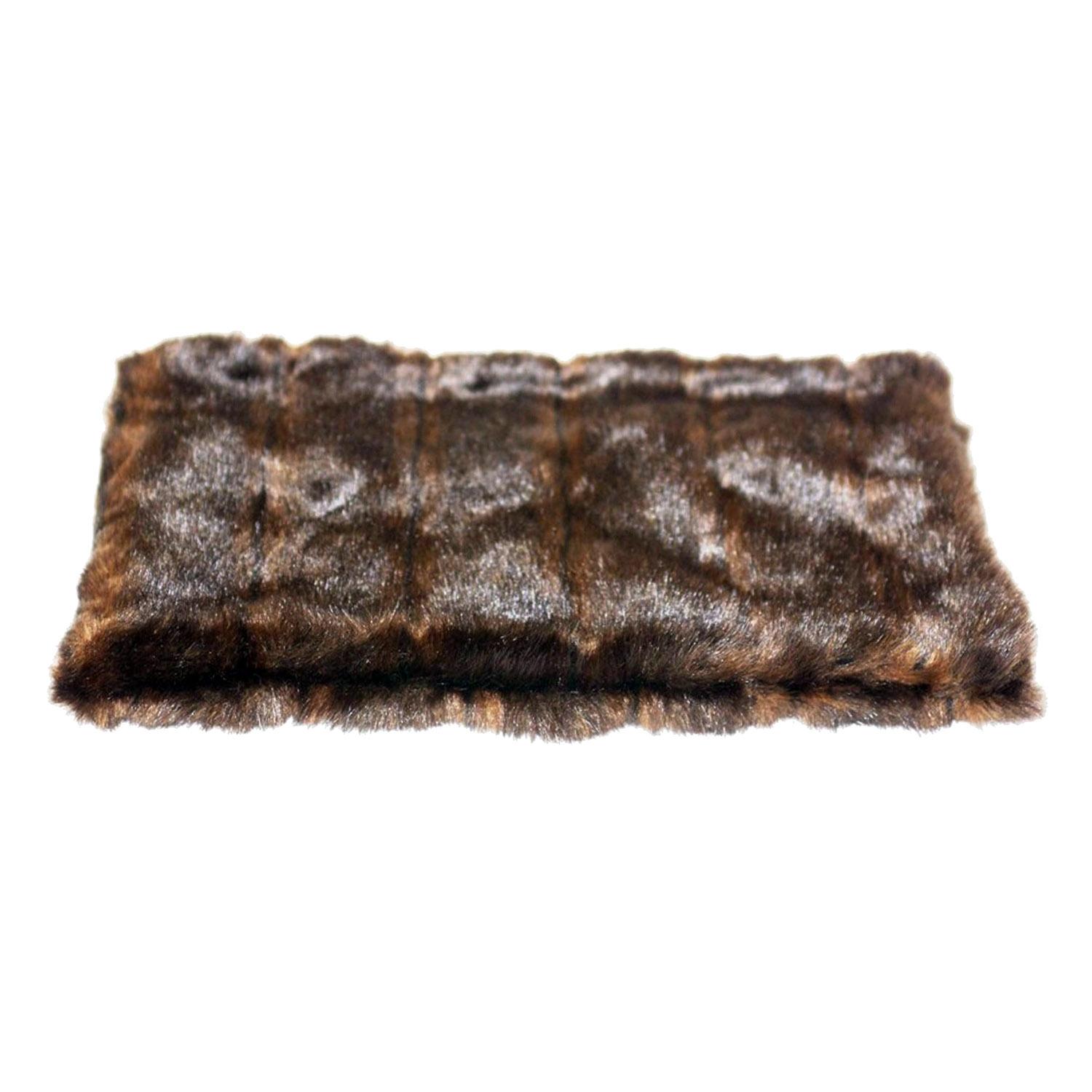 The Dog Squad Luxury Faux Fur Crate Liner - Brown Mink