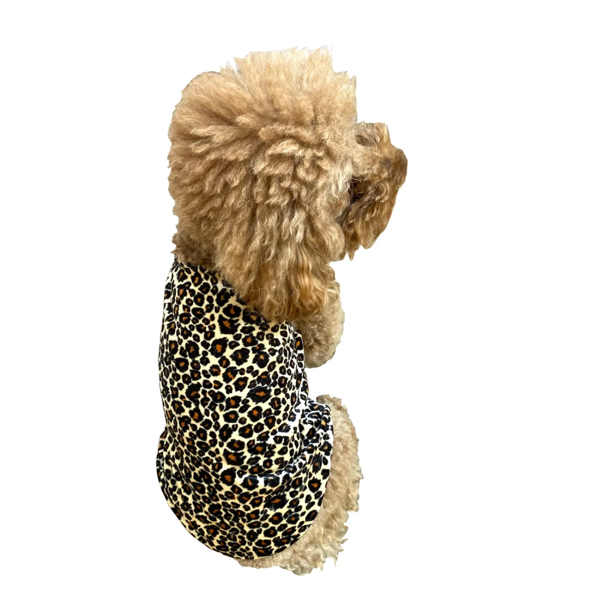 The Dog Squad Retro Leopard Velvet Dog Tank