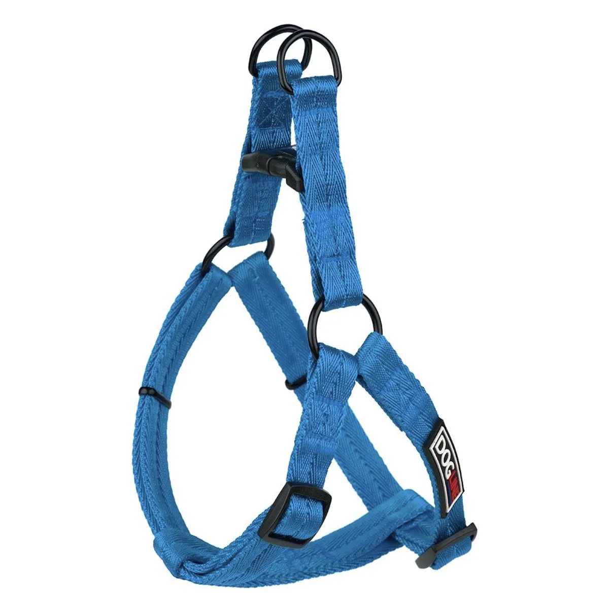 Dogline Flat Nylon Dog Harness - Cyan 