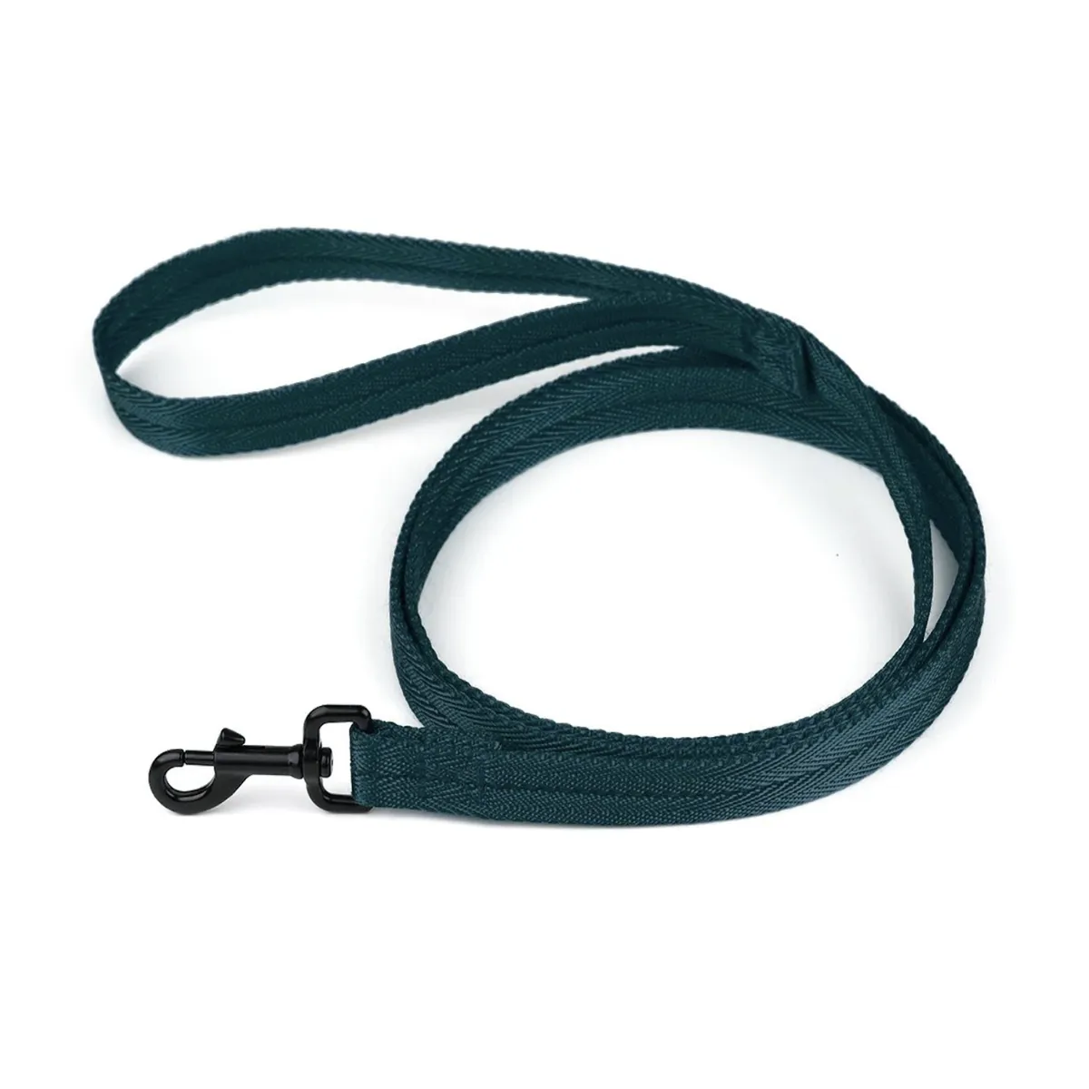 Dogline Flat Nylon Dog Leash - Dark Teal