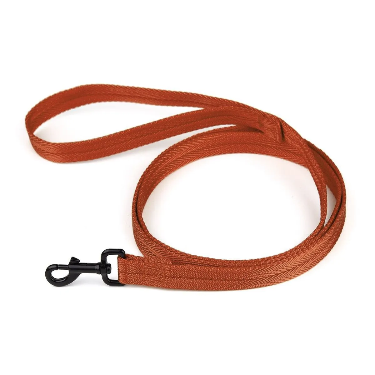 Dogline Flat Nylon Dog Leash - Orange