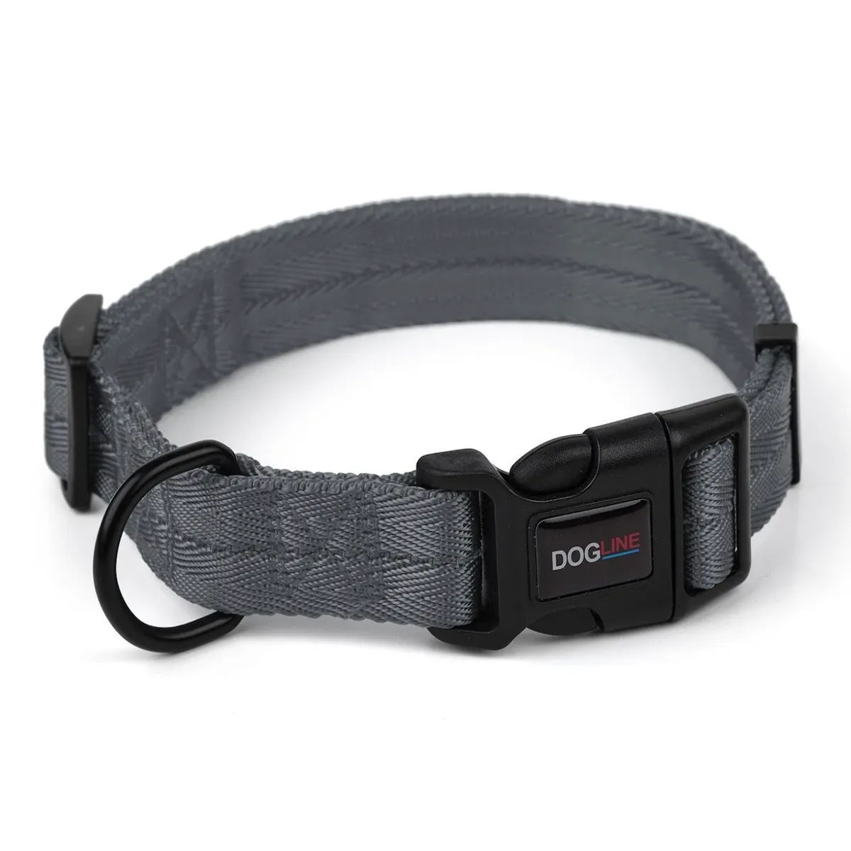 Dogline Nylon Dog Collar - Gray