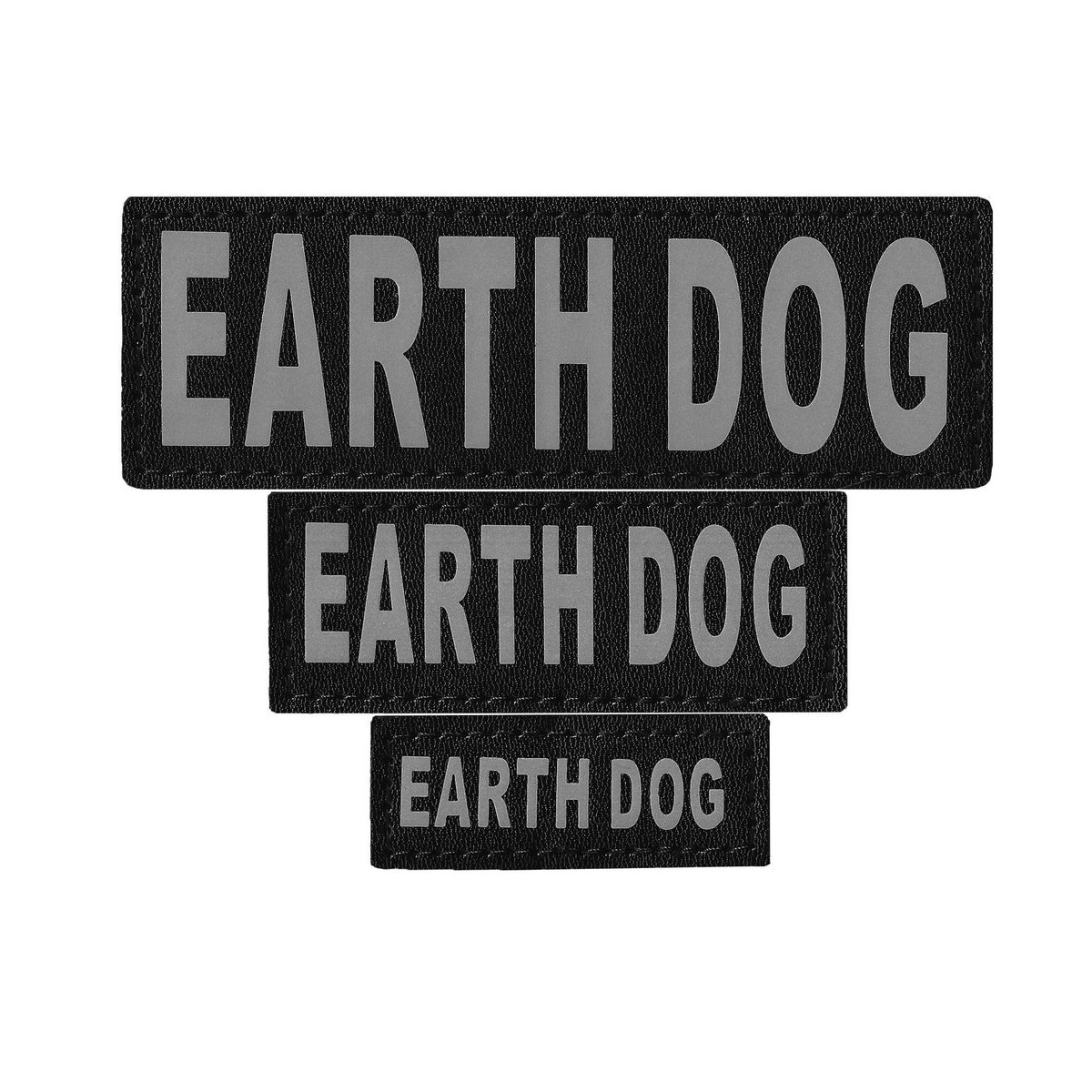 Dogline Removable Reflective Patches for Dog Harnesses, Collar or Vests - EARTH DOG