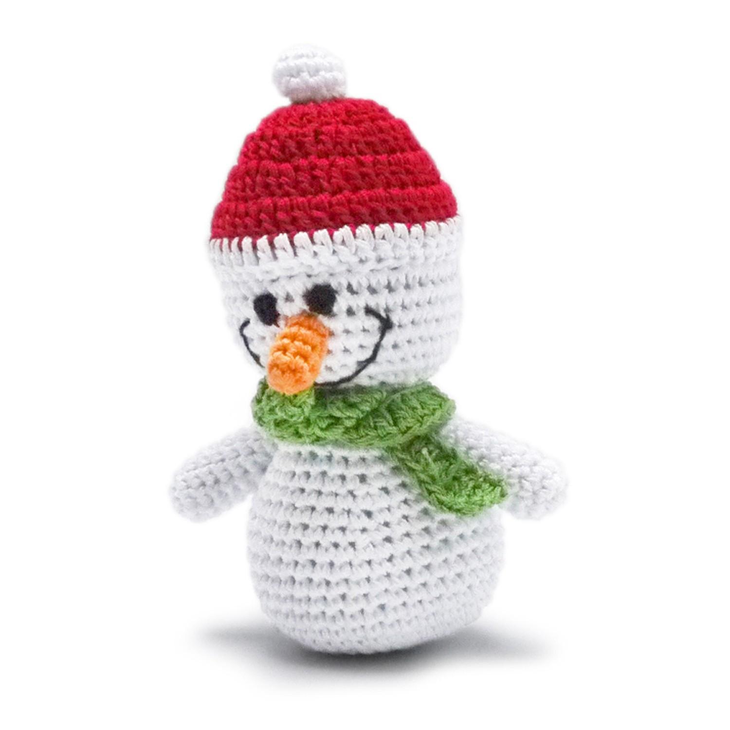Dogo Holiday Crochet Dog Toy - Snowman Doll