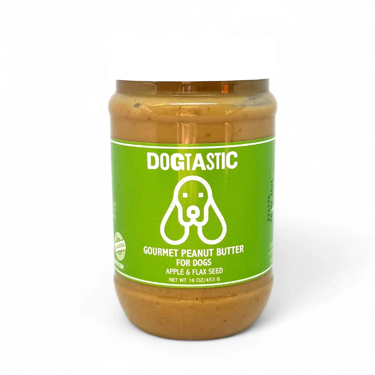 Dogtastic Gourmet Peanut Butter Dog Treat Spread - Apple & Flaxseed Flavor